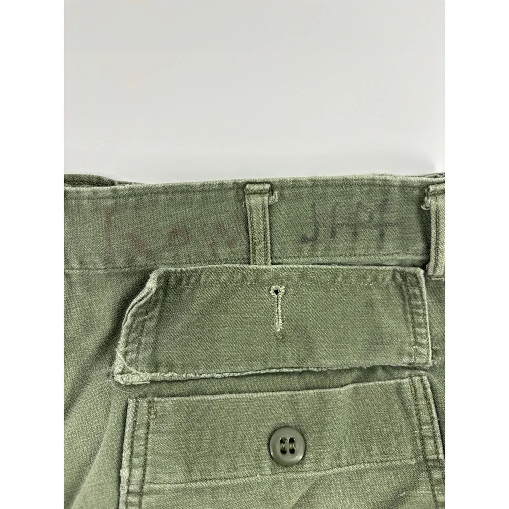 US Army OG-107 Type I Fatigue Pants Trousers Vietnam Cotton Sateen Green 30x28